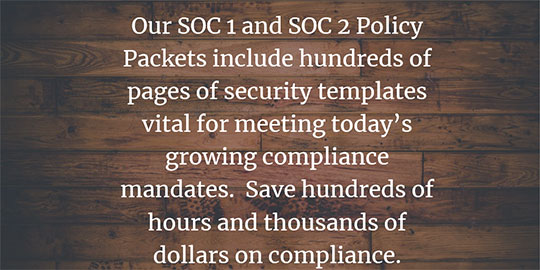 SOC 1 SSAE 18 and SOC 2 Policy Templates and Information Security Policies